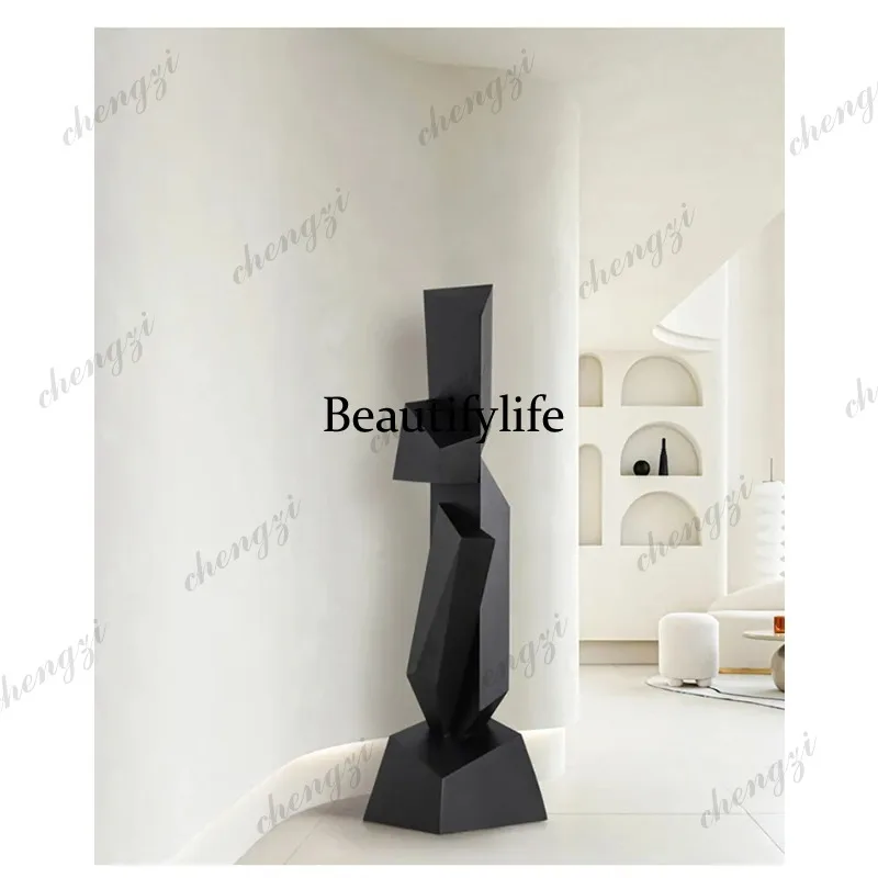 Abstract Wood Carving Floor Ornament Hotel Staircase Decoration Entrance Soft Decoration Large Sculpture Art Installation