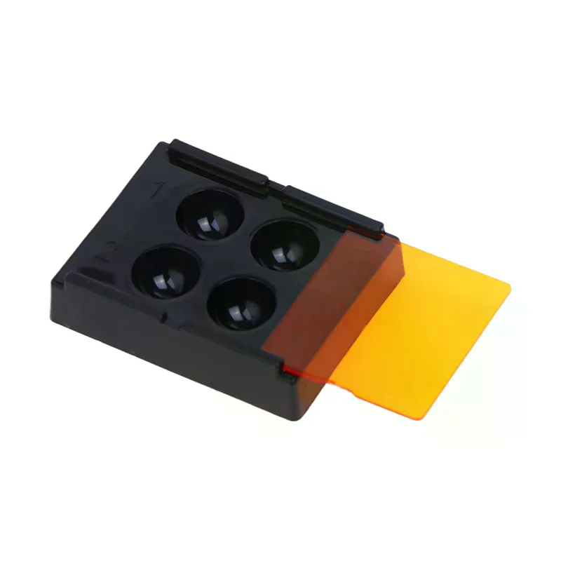 4 Holes Dental Shading Light Box Composite Resin Mixing Well Light-proof Storage Hading Color Toning Case Dentist Material