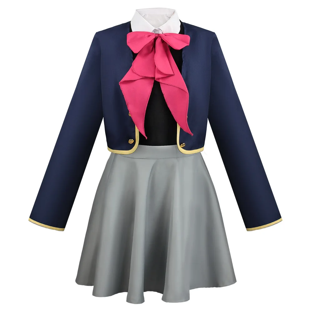 Anime Oshi no Ko Cosplay Ai Hoshino Ruby Akuamarin Arima Kana Cosplay Costume Girls School Uniform Aqua Lolita Dress Suit Wig