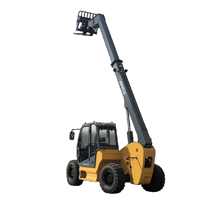 Customized Impetus 4x4 Diesel Engine 3.5 Ton Chinese Small Boom 17m Handler Telehandler Telescopic Forklift With 1150mm Fork