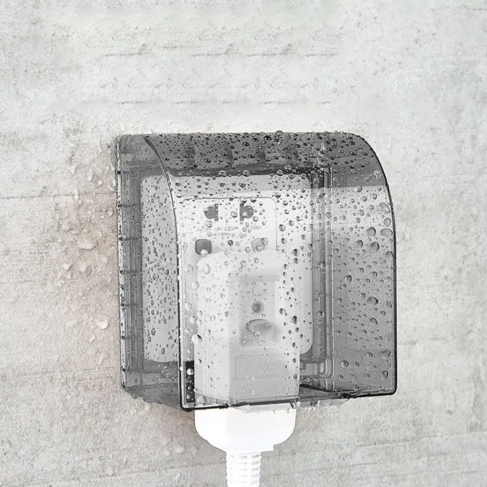 

Dust Proof Waterproof Socket Box Plastic Transparent Switch Socket Cover Splash-Proof Waterproof Outlet Case