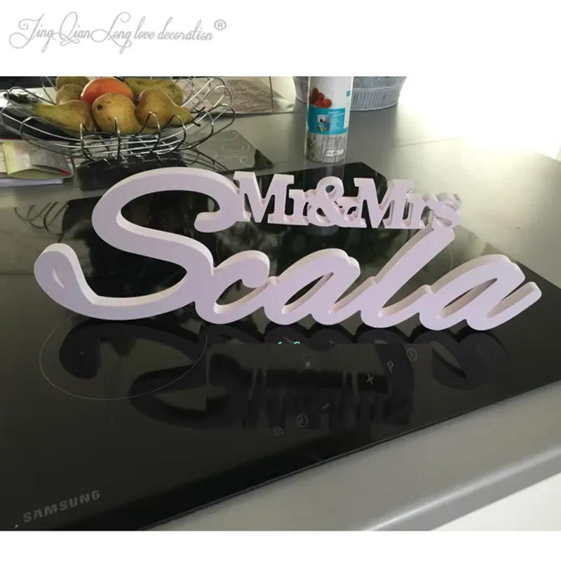 Изготовленная на заказ персонализированная белая буква для свадьбы, индивидуальный свадебный знак, мистер и миссис, ОСТАННОЕ имя