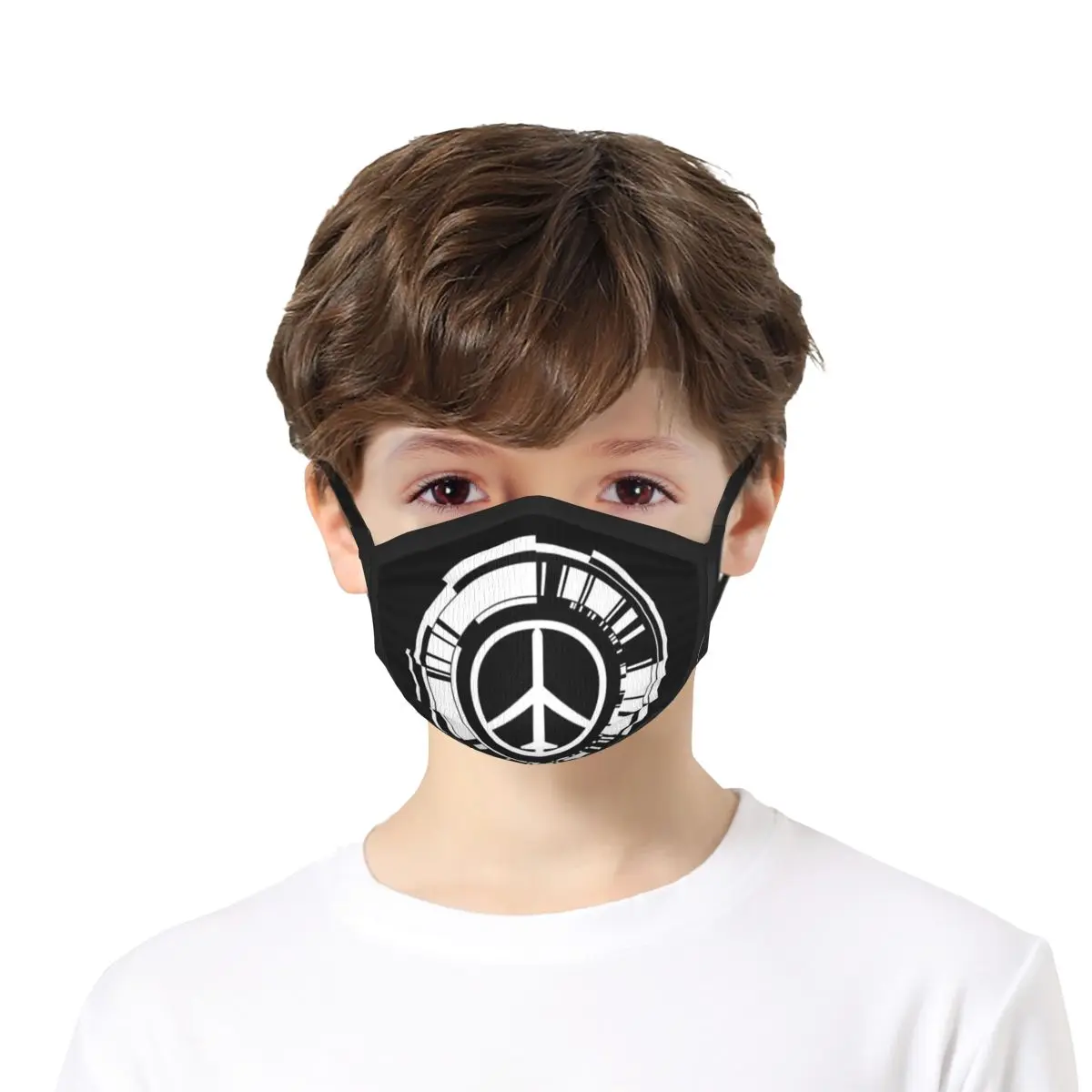 Metall ausrüstung solide, Peace Walker 5pc Kinder wasch bare und wieder verwendbare Maske Cartoon Muster Druck wind dichte kinder freundliche Maske