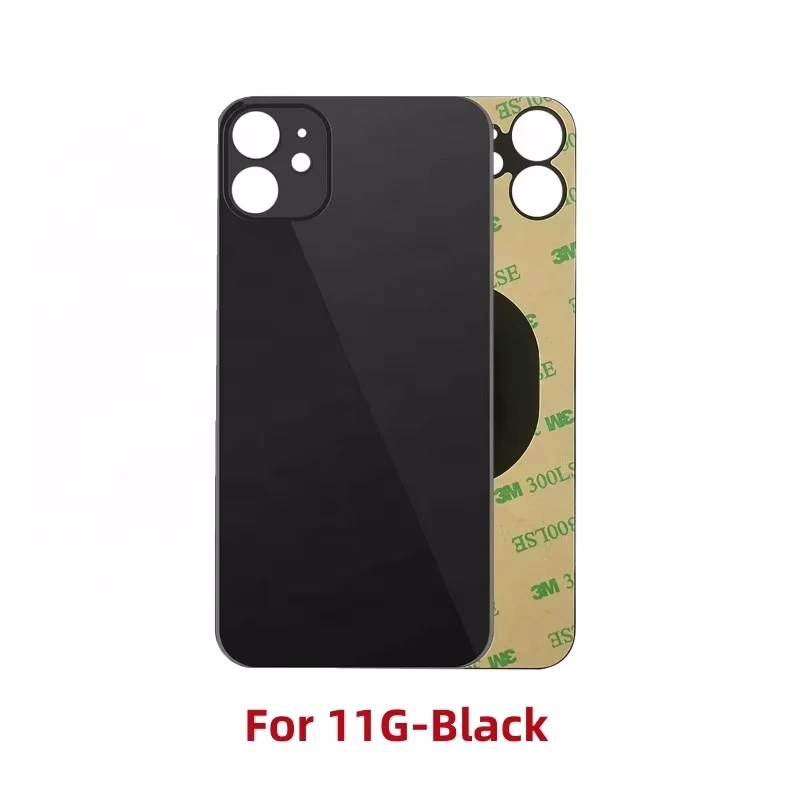 For iPhone 11 Back Glass Panel Battery Cover Replacement Parts New  Same With Logo Rear Housing Big Hole Camera Glass