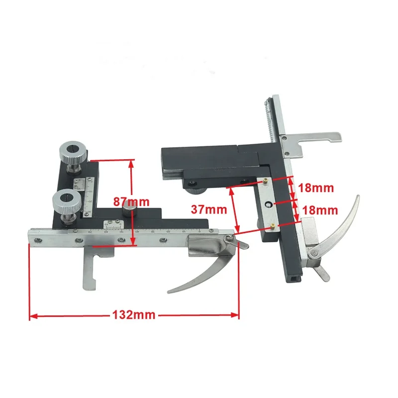 XSP Biological Microscope Accessories Attachable Mechanical Stage X-Y Movable Stage with Scale Ruler