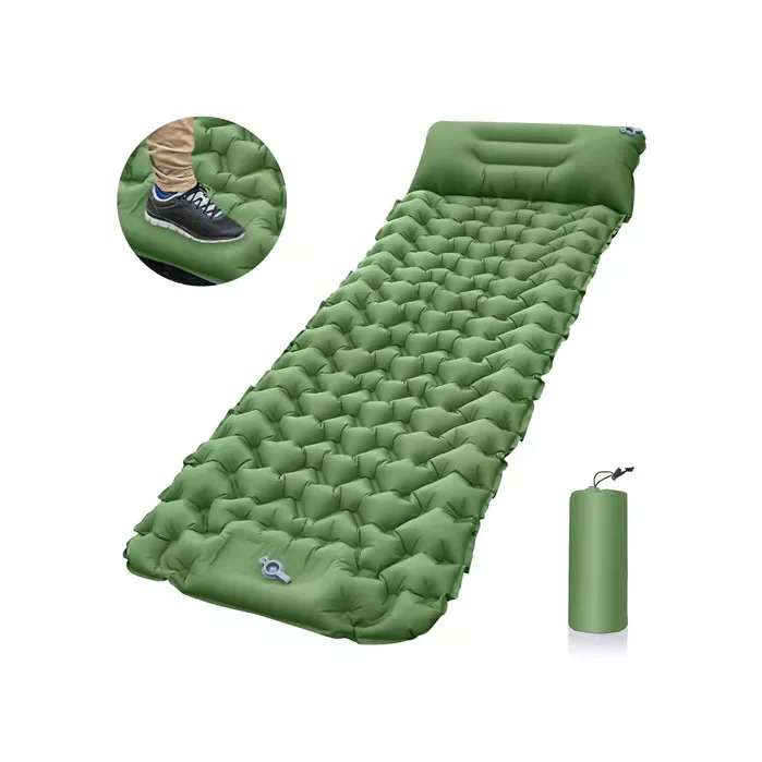 

wholesale quality camping outdoor lightweight waterproof sleeping mat cushion mattress beds with pillow