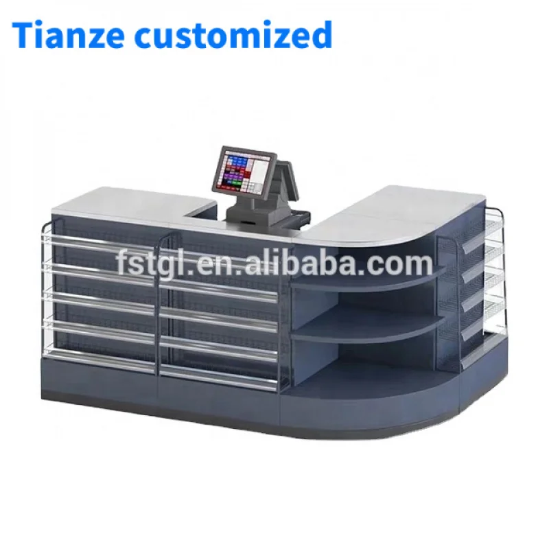 

(customized)Convenience store furniture boutique cash register shop cash register wooden Cashier Counter Desk