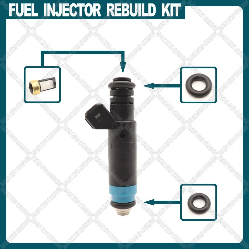 

Fuel Injector Service Repair Kit Filters Orings Seals Grommets for Siemens Deka 80LB High Impedance EV1 110324 FI114992