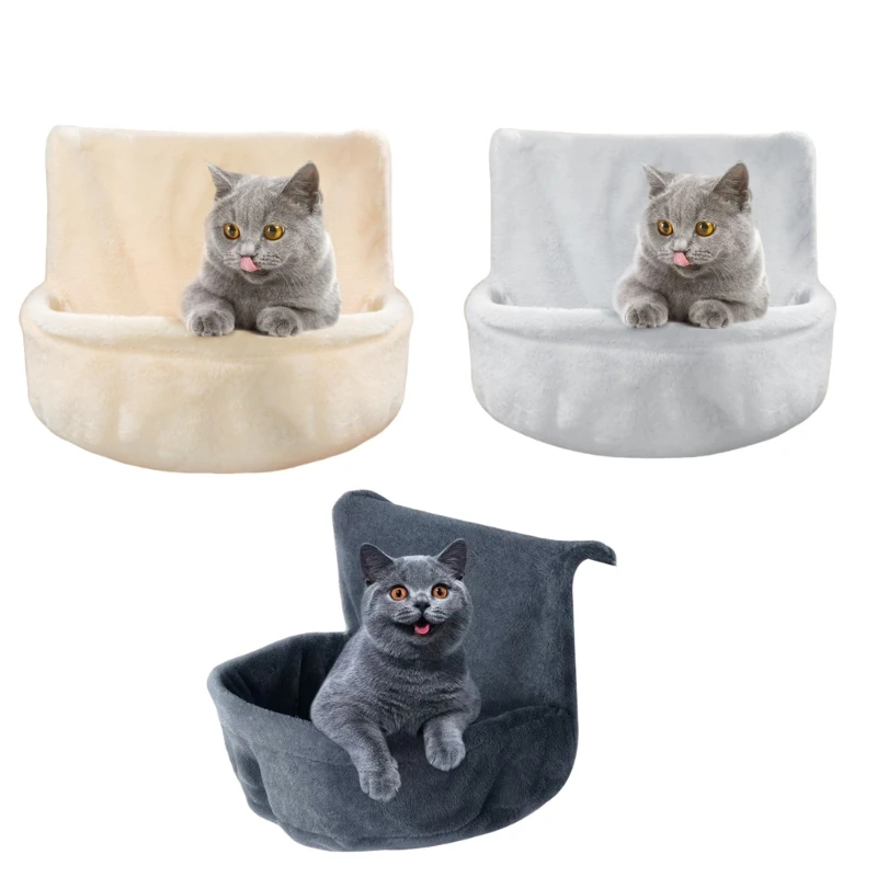 Cats Heaters Bed Soft Plush Hammock Bed Detachable Large Cats Sleep Bed Resting Nest for Various Size Cats Indoor Cats Bed