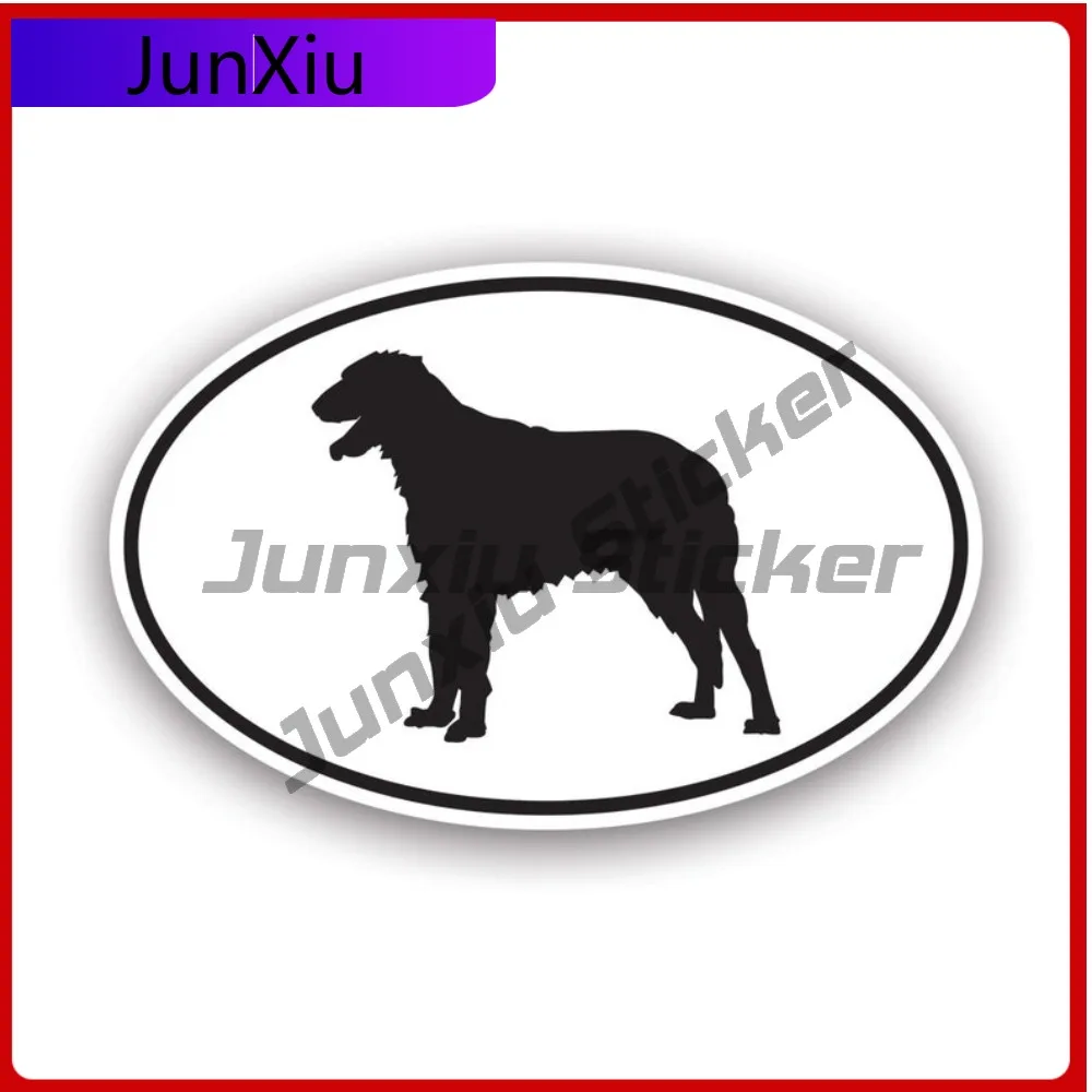 Irish Wolfhound Euro Weather Resistant Sun Resistant Vintage For Motorcycle Car Window Rear Windshield Self Adhesive Removable