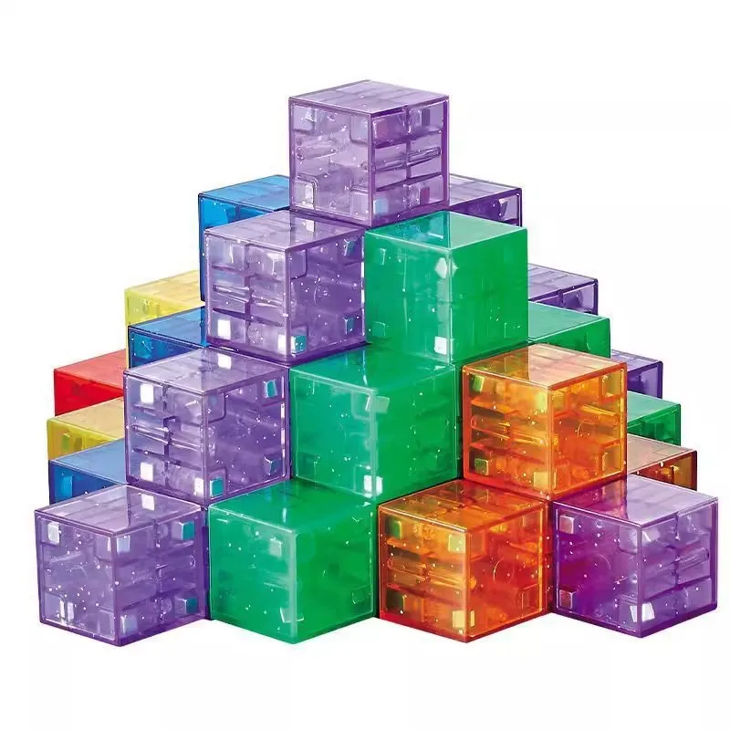 

Transparent Sensory Construction Magnetic Blocks Cubes Set Kids Christmas Gift