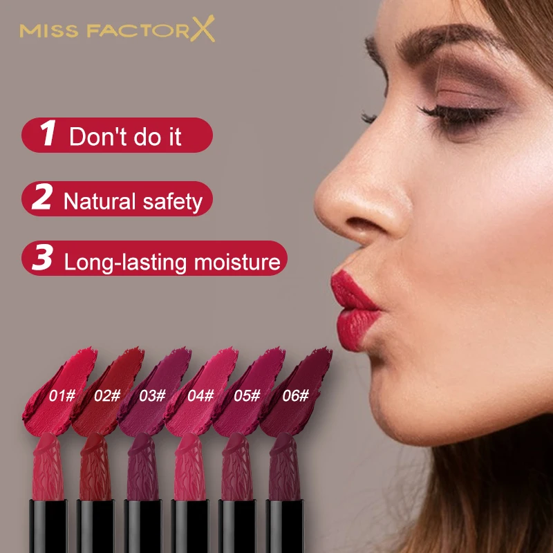 6PCS lipstick set Mushroom head lipstick, long waterproof, waterproof moisturizing matte matte not sticking cup festive gift wom