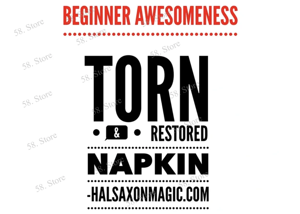 

The Beginner Torn And Restored Napkin By Hal Saxon Magic tricks ( 58 Store Download )