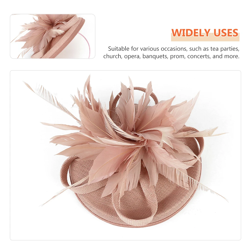 

Floral Hair Headband Fascinator Elegant Hat For Women Tea Party Banquet Prom Church Formal Wear Accessory