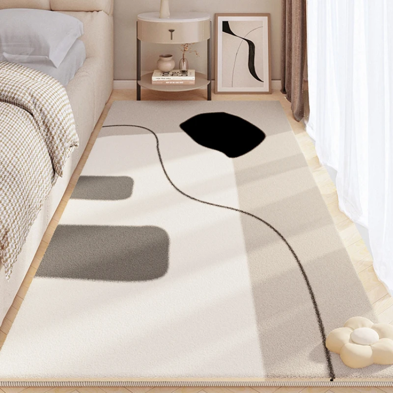 Modern Simple Bedroom Bedside Plush Carpet Home Living Room Decoration Carpets Light Luxury Balcony Bay Window Fluffy Soft Rug