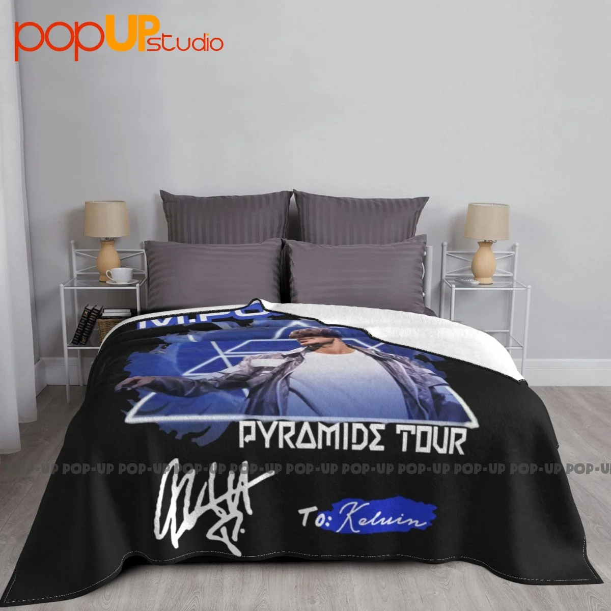 M.Pokora Pyramide Tour Signature Blanket Sheet New Style Breathable Bedding Supply Mechanical Wash