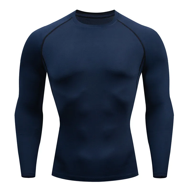 Dry Fit męska wysokiej jakości MMA Fitness siłownia koszulka sportowa Jogging koszulka do biegania kompresyjna oddychająca Rashguard kompleksowa