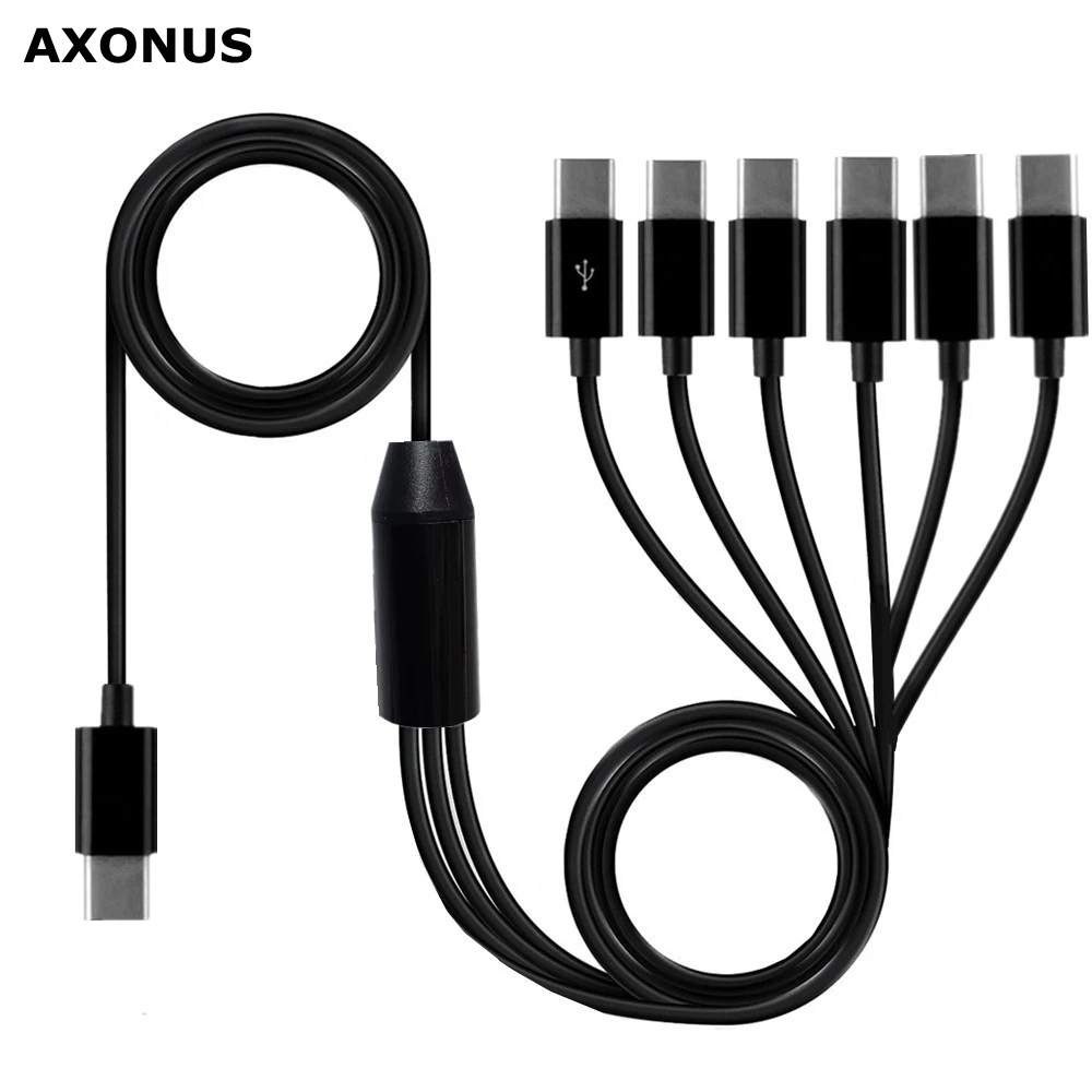 Type-C One To Two Three Four Six Charging Cable With Multi In One TPYe-C Interface Charging Data Cable Charging Cable