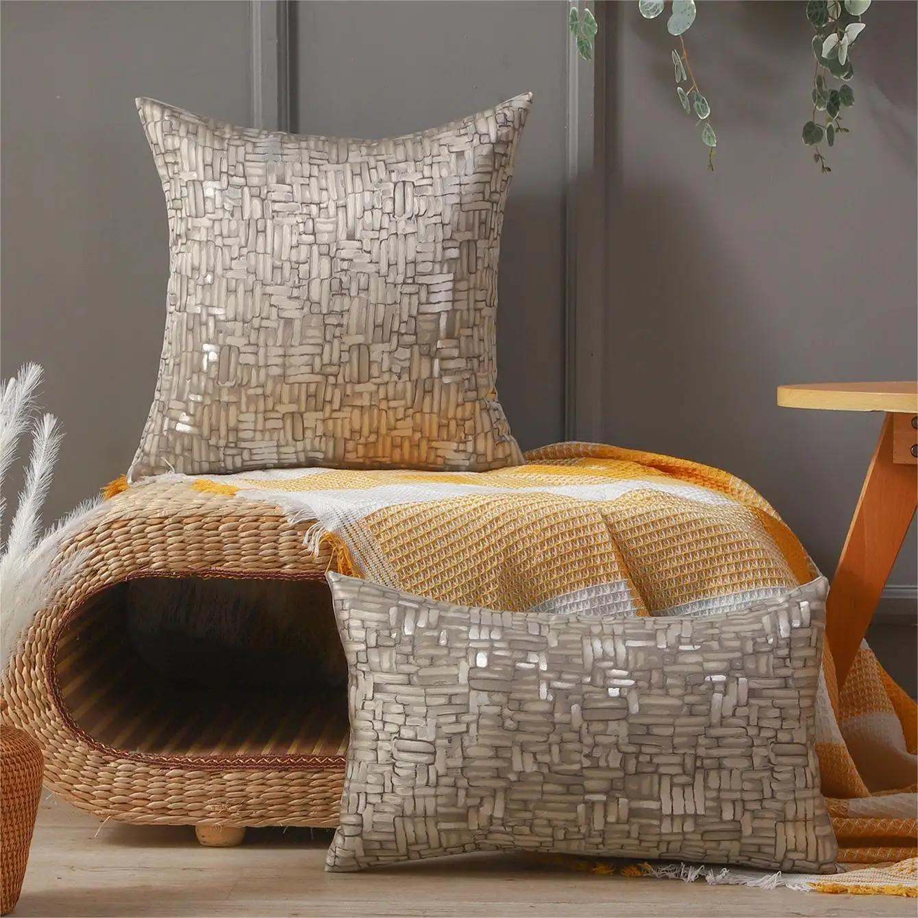 Chinese Light Luxury Cushion Cover Modern Minimalist Multicolor High Precision Design Pillowcases