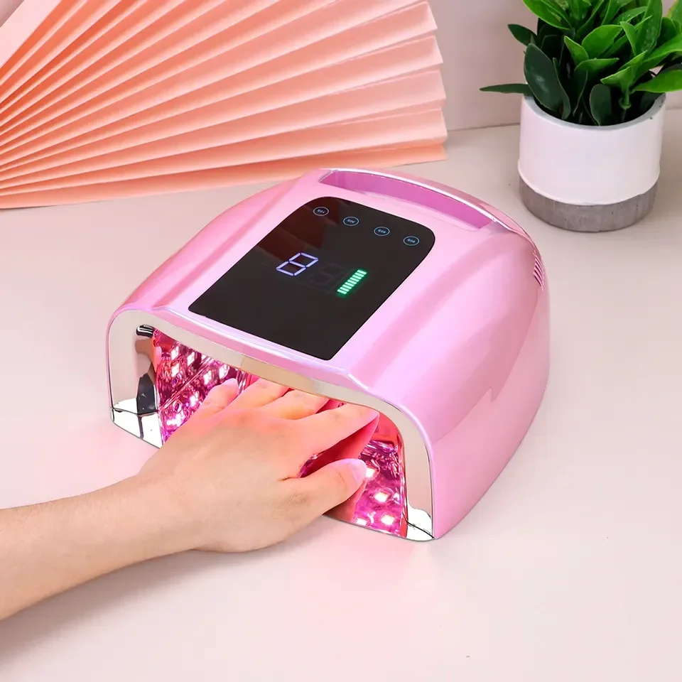 Professional Best Selling Pro Cure Rechargeable Cordless 96w Gel UV led Nail Lamp With Removable Base Design Nail Dryer Light