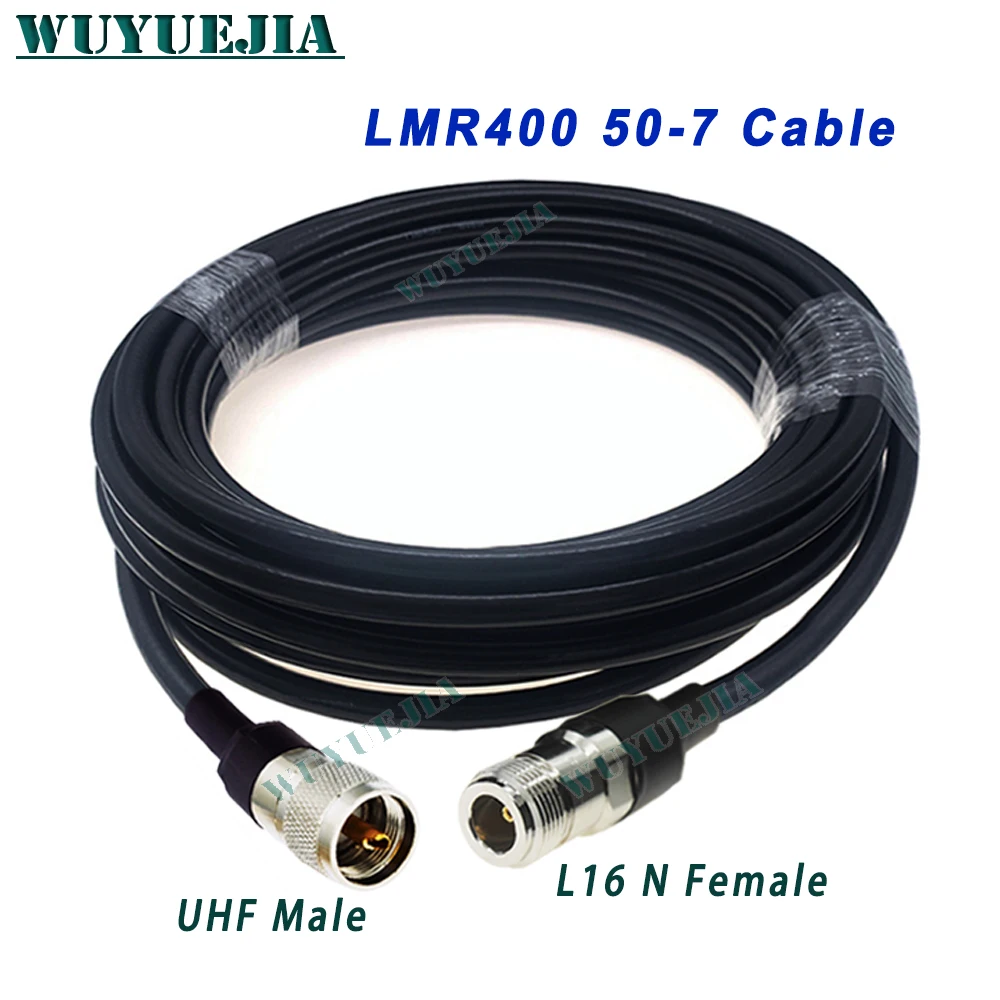 LMR 400 Cable 50-7 RF Coaxial Pigtail High Quality Low Loss PL259 SO239 L16 N Type to UHF Male 50 Ohm RF Coax Cable Jumper Cord