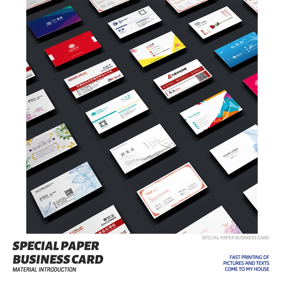 Business Card Custom Printiing DIY Logo Design Membership Cards for Boss Manager Leader Company Position Studio Introduction