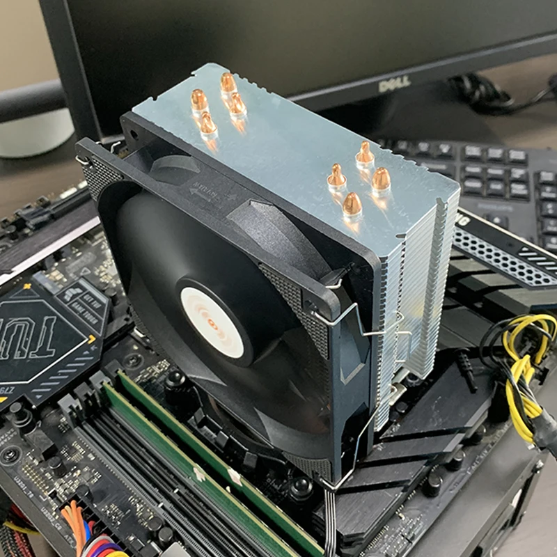 X99 Tower CPU Cooler 4 Heatpipes 120MM RGB PC Silent Cooling Fan for Intel LGA 1366 115X 1700 2011 AMD AM5 AM4 AM3 Ventilador view 4