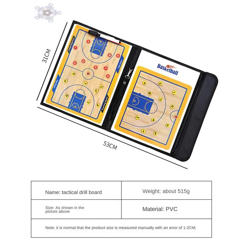 折りたたみ式磁気戦術ボードバスケットボールゲームトレーニングクリップボードコーチングコーチ戦術クリップボード