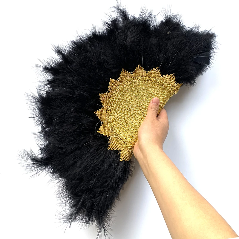 

Handmade Feather Hand Fan, African Dance Lace, Luxurious Feather Fans, Wedding Party Gift, Dropshipping Top Decoration