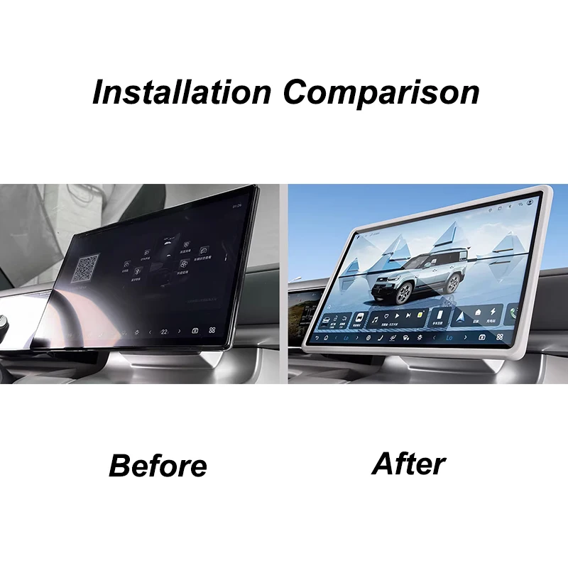 For BYD Leopard 7 Titanium 7 2025 2026 Car Center Console Screen Silicone Protective Cover Frame Anti-bumping Strips Accessories