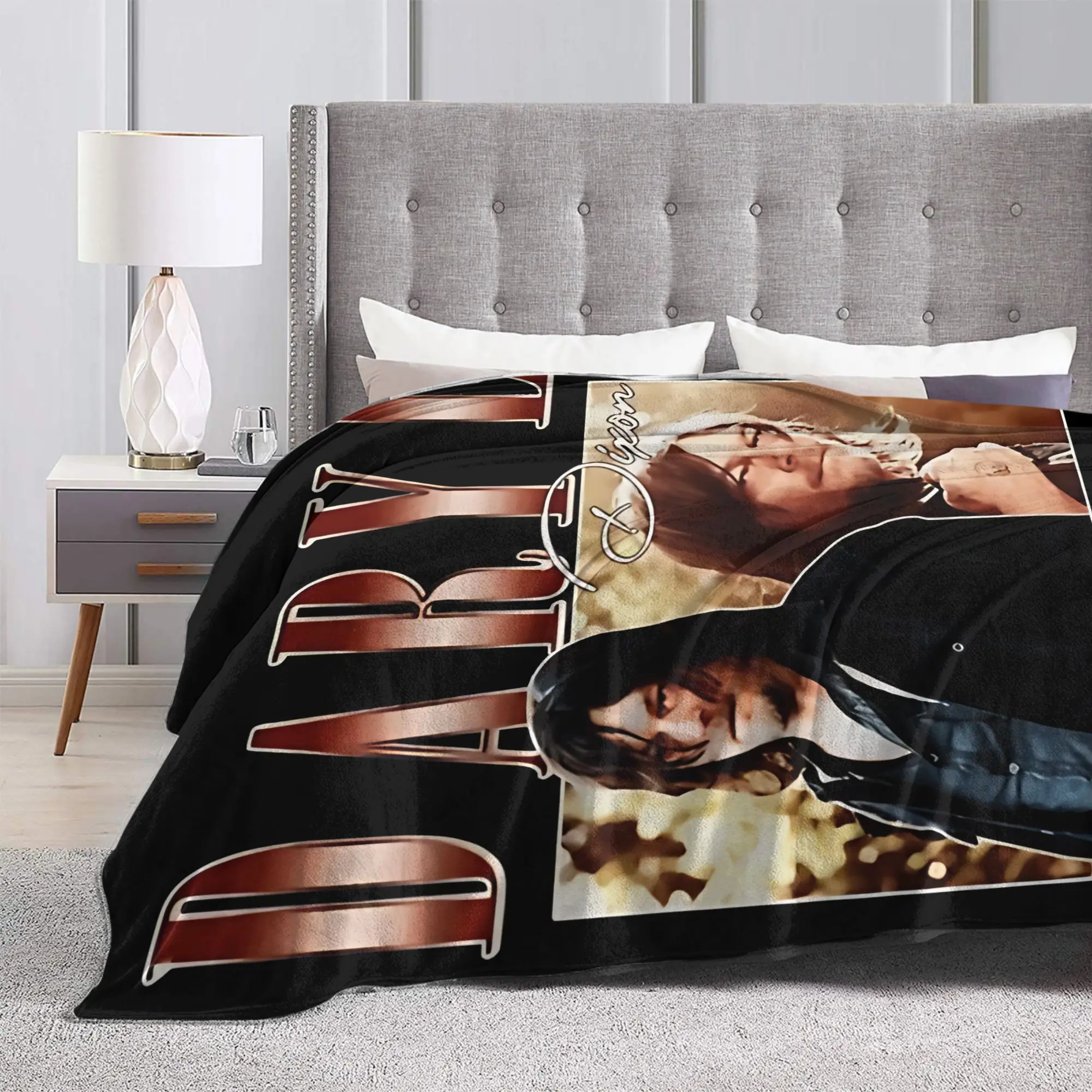 Daryl Dixon Bootleg Vintage  The Walking Dead Flannel Blankets Winter  Super Soft Bedding Throws for Boy Girl Bedspread Sofa Bed - view 4