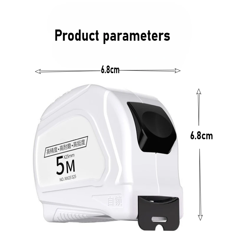 شريط فولاذي كلاسيكي ذاتي القفل بالضوء الأزرق مقاس 5 م/7.5 م/10 م لبناء الديكور واسع للغاية وسميك للغاية