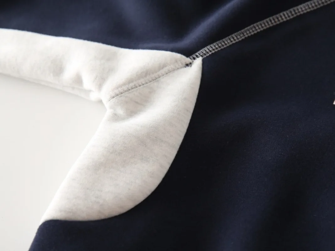 سويت شيرت سميك جديد من HoneyCherry للأولاد، سويت شيرت مبطن بالصوف للأطفال، بلوفر أنيق بياقة دائرية #5