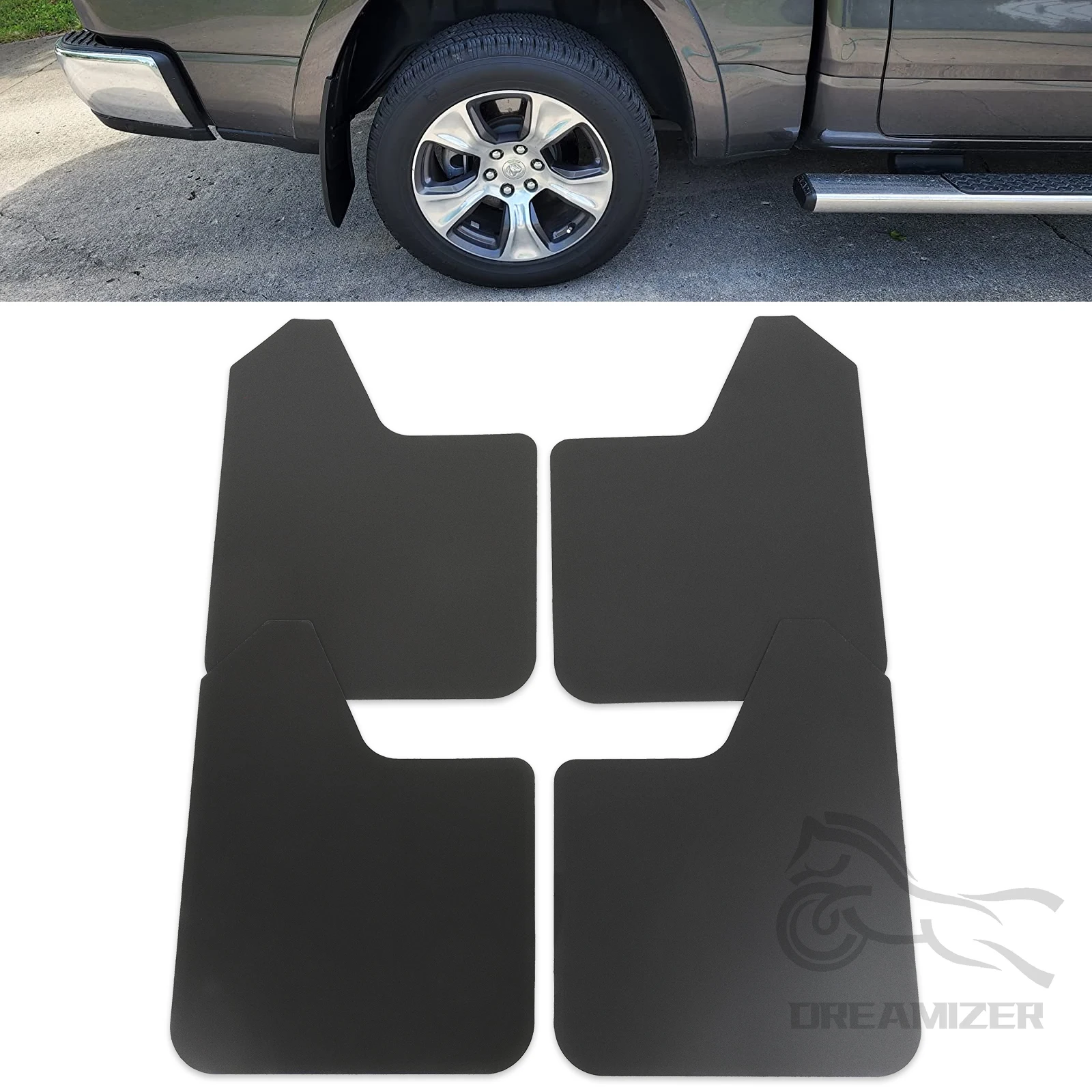 4pcs Universal Mud Flaps Mudflaps Splash Guards Fender Flares Front Rear For Car Pickup SUV Van Truck