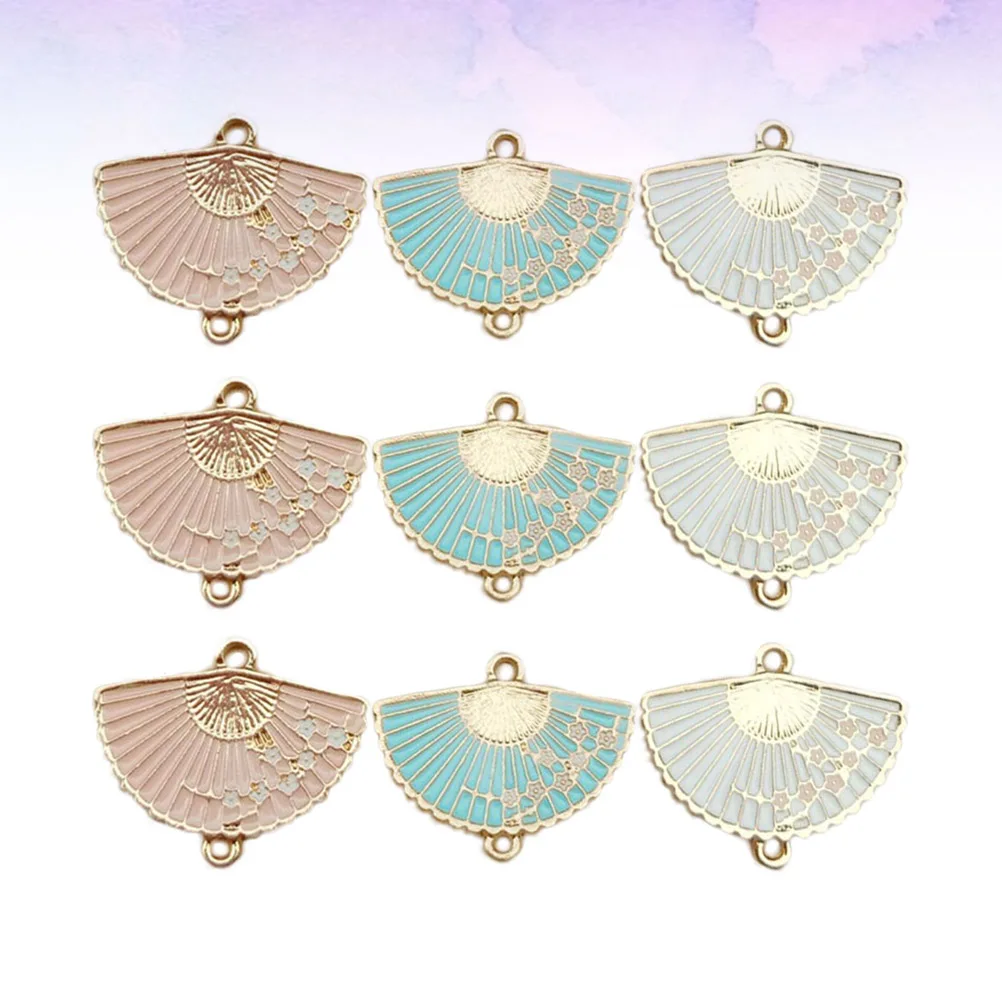 

30pcs Fan Pendants Cartoon Diy Keyring Hanging Ornaments Mixed Color Durable Pendant Set For Necklace Birthday Gift Jewelry
