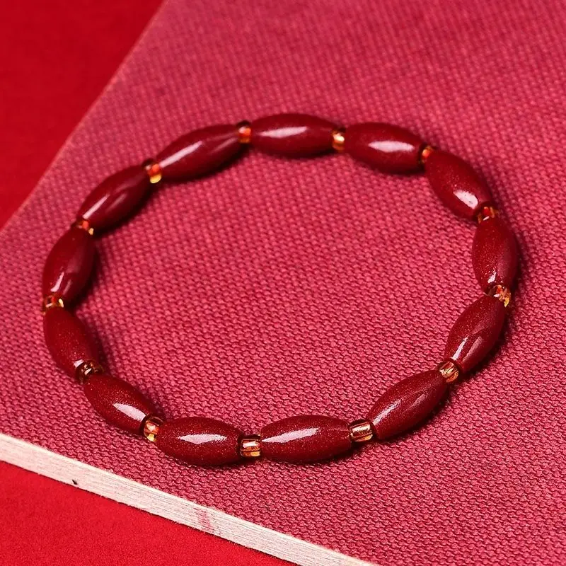 Cinnabar Bracelet Purple Sand Transfer Single Bracelet for Men and Women