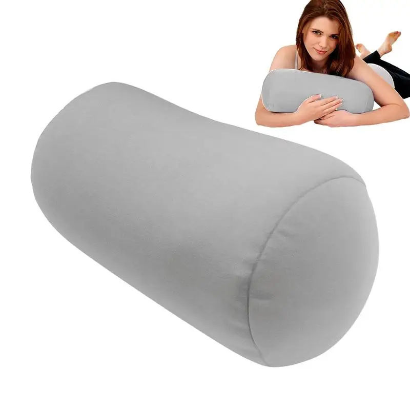 Foam Particle Pillow Solid Color Cylindrical Pillow Office Nap Pillow Multi-function Pillow Neck And Waist Protector supplies