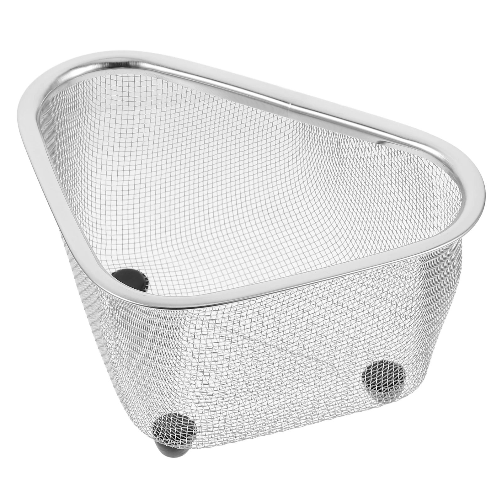 

Drain Basket Vegetable Washing Fruit Sink Drainer Rack Sponge Holder Mesh Dish Colander Corner Strainer