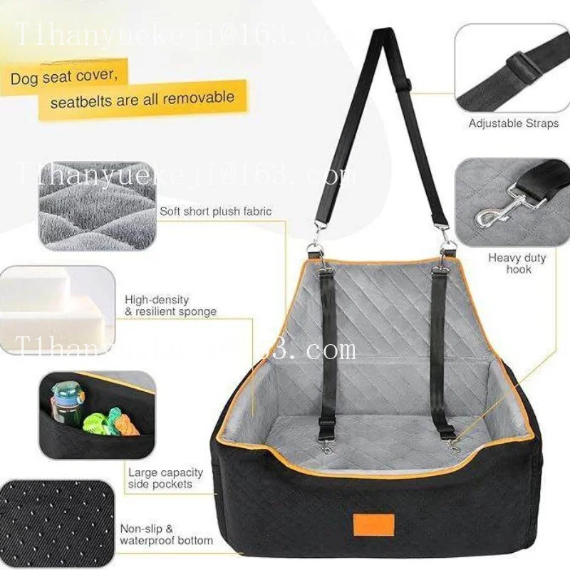 Car dog bed, fully removable and washable, dog bed for medium-sized dogs, car security seat, all year round pet pad, dog bed