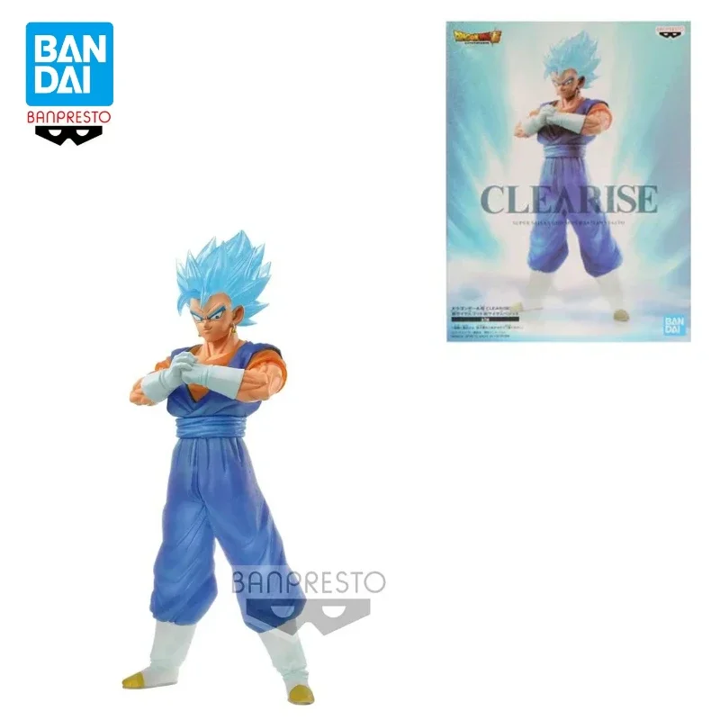 Bandai-Dragon Ball Anime Figure Modèle, Dragon Ball, Cheveux bleus, Vegetto, Collection de jouets, Ornements, Cadeau, Original, Super Clear, En stock