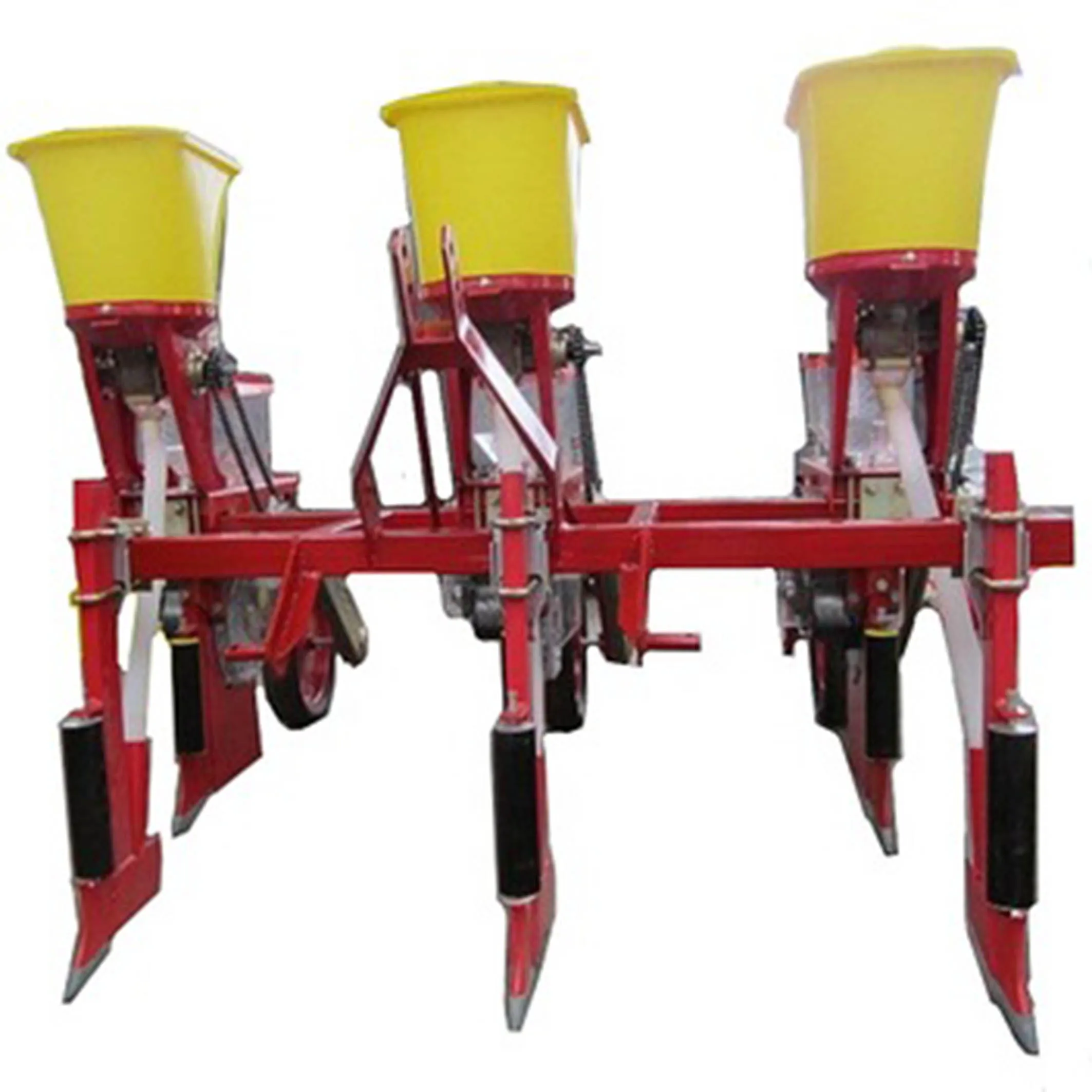 High-Performance Agricultural Seeder Machinery Tractor mounted 3 Rows seeder Planter with Fertilizer maize seeder
