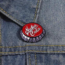 Creative Alphabet Bottle Cap Nuka Cola Enamel Pins Metal Enamel Pin Backpack Lapel Badges Jewelry Accessories Gift For Friends