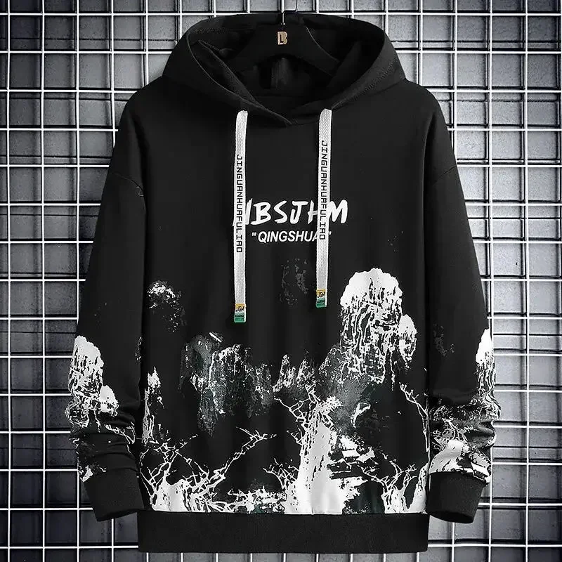 LIBIELIY Fashion Printed Letter Casual Hoodies Sweatshirts Men's Clothing 2024 Autumn New Loose Young Style Tops All-match Sweat
