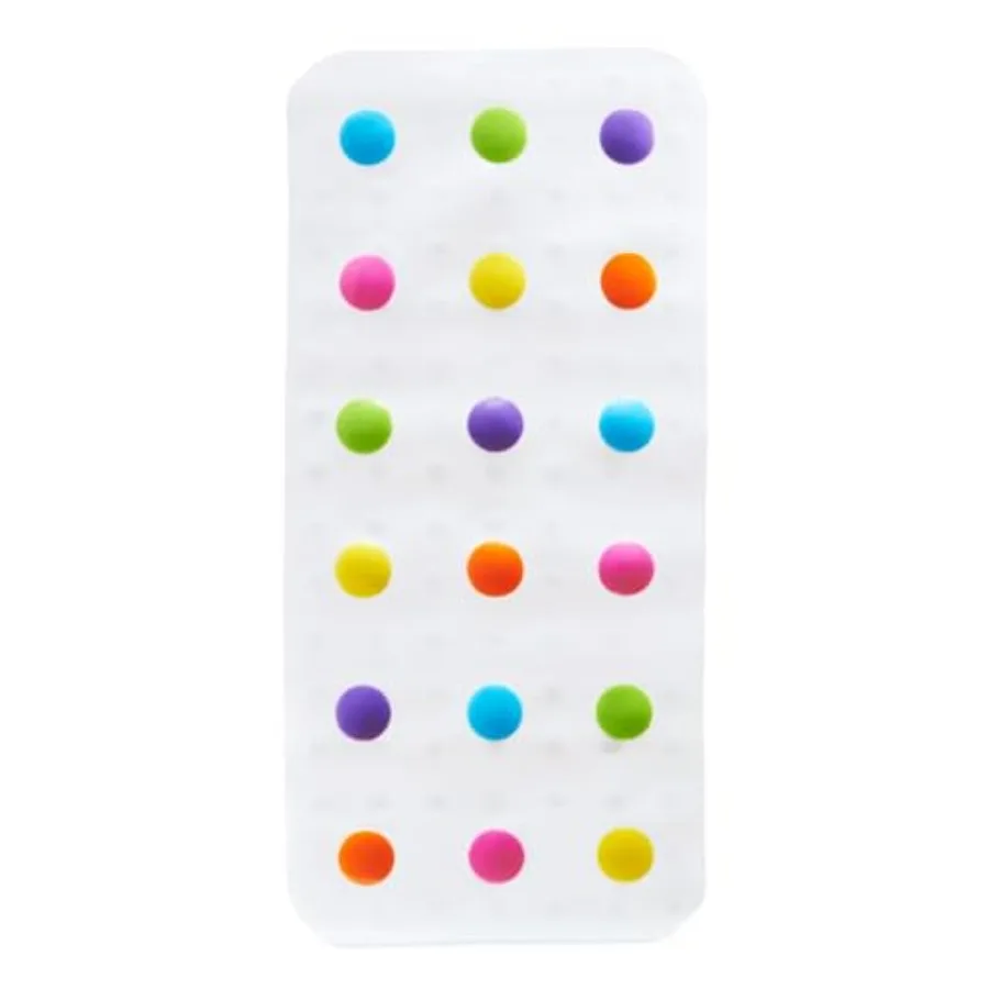 

® Dots™ Bath Mat for,Multicolored, 30.5x14.25 Inch