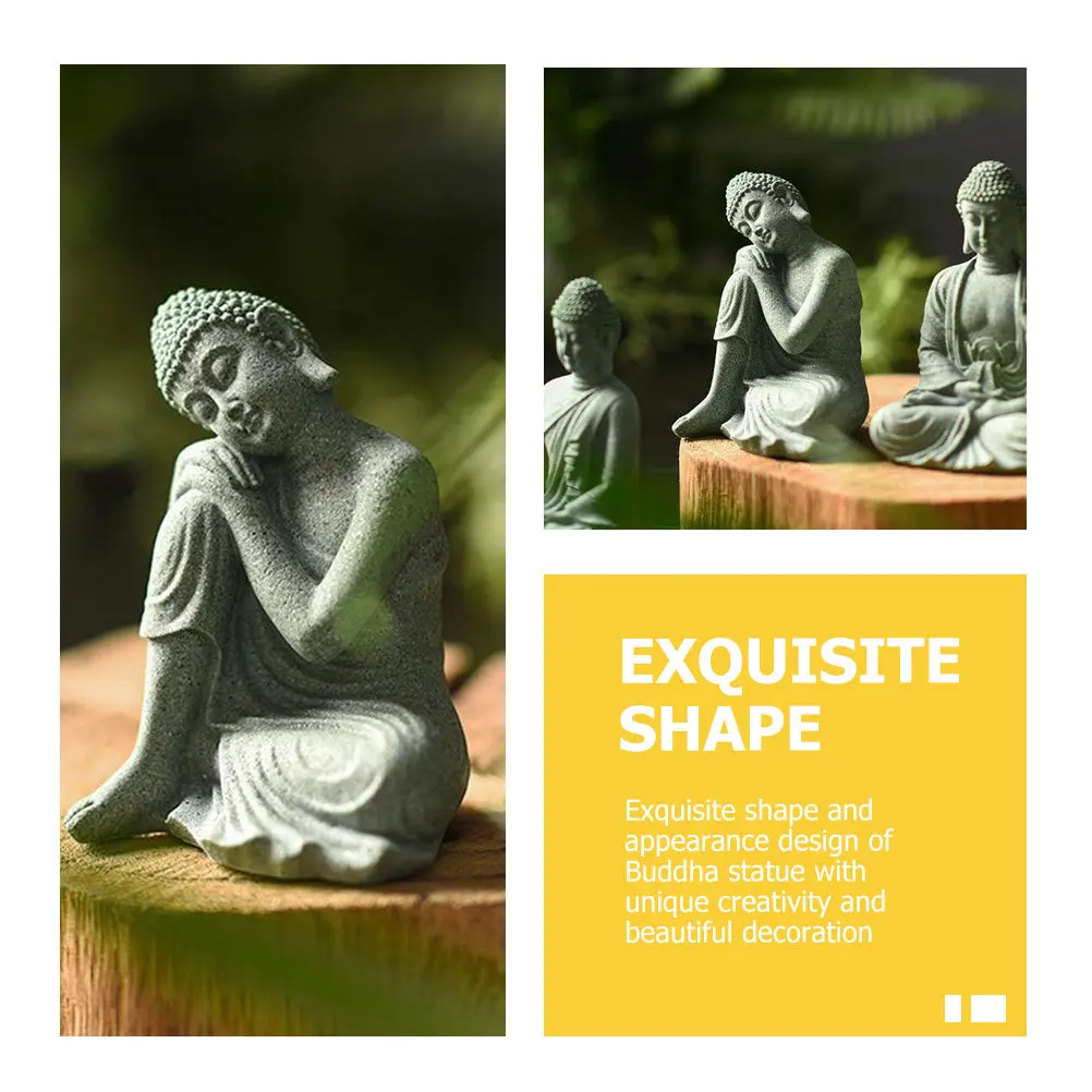 

Fish Tank Buddha Statue Exquisite Aquarium Buddha Sculpture Bright Tank Ornament Zen Style Aquarium Decoration