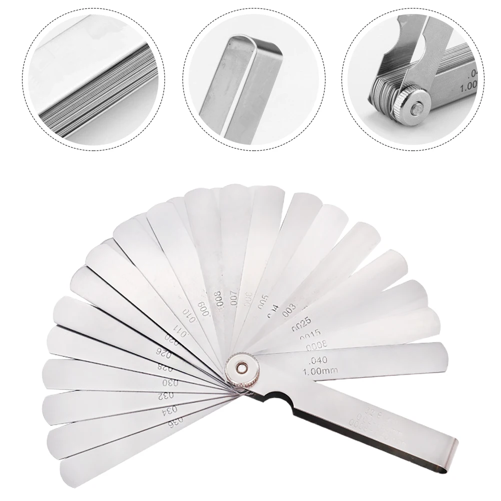 

Stainless Steel Feeler Gauge Thickness Gauge Foldable Design Precision Measurement Tool For Mechanics Engineers 32 Blades