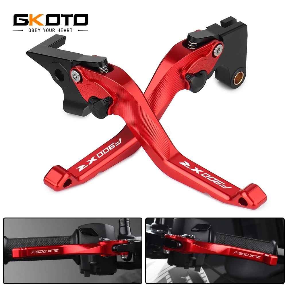 For BMW F900XR F900 XR 2020 2021 2022 Motorcycle Accessories CNC Ajustable Short Brake Clutch Levers With F900XR Logo