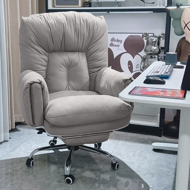 Designer Office Chair Luxury Back Cushion Fluffy Comfort Computer Armchair  Lounge  Furniture