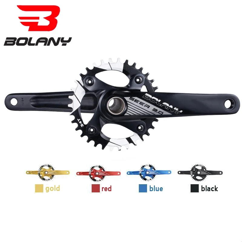 

Bolany MTB Hollow One Piece Crankset 170MM 104BCD Aluminum Positive and Negative Toothed Discs 34 /36T Modified Crank Sprocket