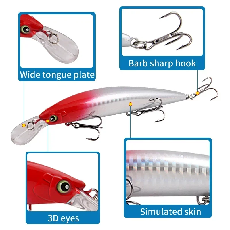 1PC Sinking Minnow Fishing Lures Floating Hard Bait 15.2cm/36g Artificial Bait Wobbler Crankbait Carp Perch Pesca Fishing Tackle image 4